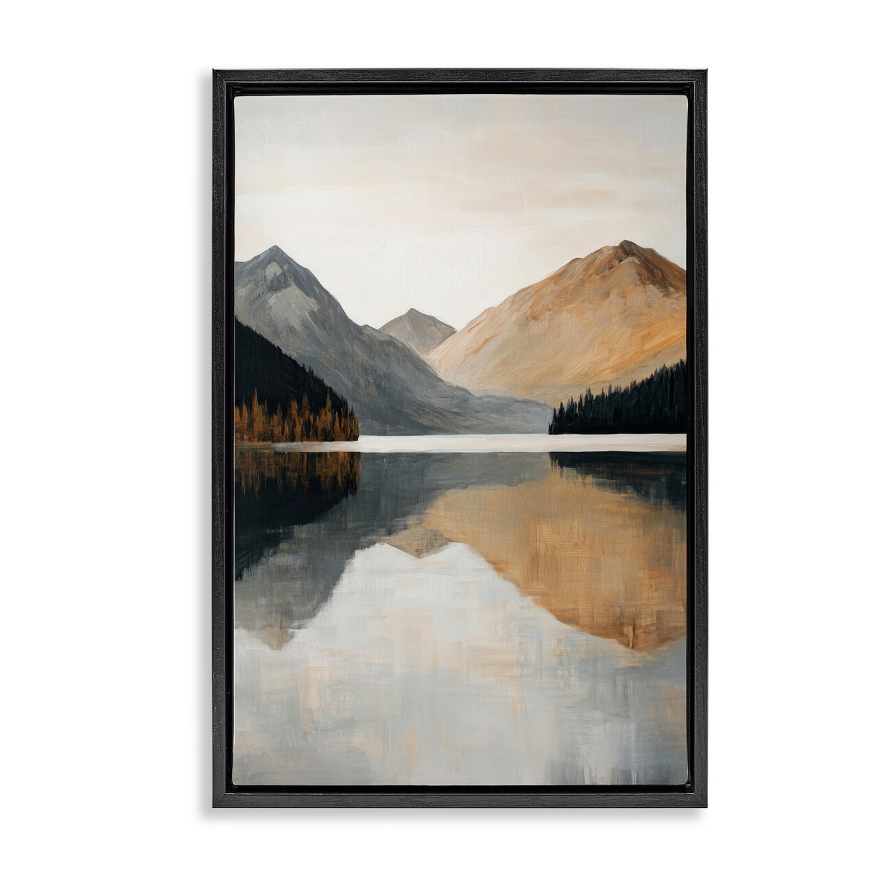 Stupell Industries Terracotta Reflection Mountain Range Floating Frame, design by Petal Prints Design